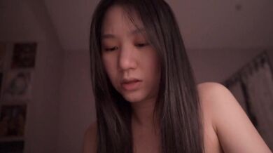 Cute Asian girl ASMR whispers Bible instructions while trembling alone