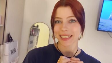She took my big cock in her tight threesome before her trip