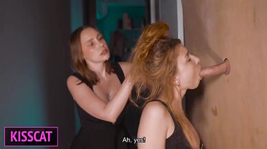 Step mom teaches stepdaughter glory hole blowjob Will she take black cock tonight