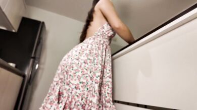 Stunning stepmom creampie her huge load deep in the kitchen yea