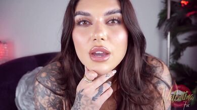 Femdom JOI Latina destroys dumb stud with tattooed lingerie mindfuck