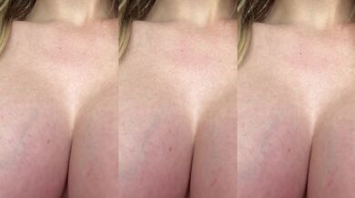 Blonde joi goddess strokes her big tits while teaching you to jerk it right