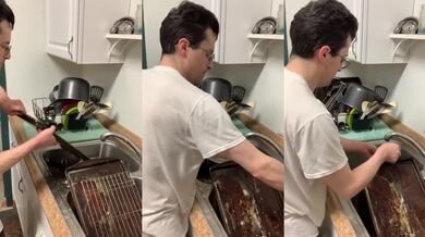 Husband does dishes without her asking p5 exclusive raw