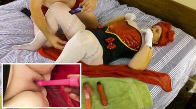 Gilf Queen of Hearts destroyed by deep throat gagging and creamy missionary cum