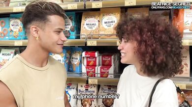 Denis Dosio destroys throat with cumshot after supermarket meetup with Beatrice Segreti