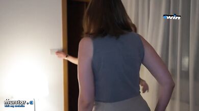 Step mom’s creampie shock when step son breeds her in hotel threesome