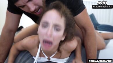 Petite Teen Gets Roughly Fucked Choking Screaming Big Dick