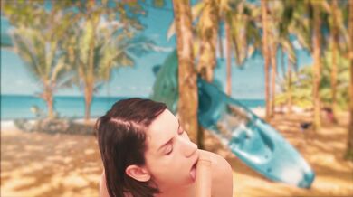 Nude beach role play POV BJ and cowgirl ride brutal sloppy fuck
