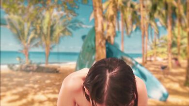 Nude beach role play POV BJ and cowgirl ride brutal sloppy fuck