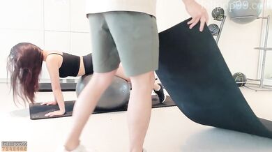 Cute Asian fitness chick destroyed by neighbor after pickup in gym