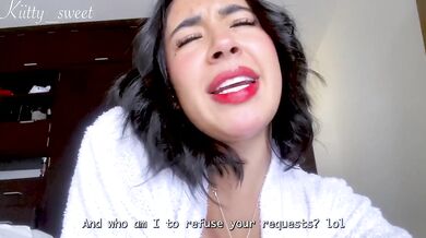 Big tits latina destroyed by double squirt orgasm fingering herself