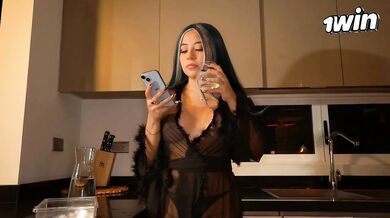 Masked thief takes busty housewife Jordy Fabian & Celeste Alba hard in deepthroat cowgirl