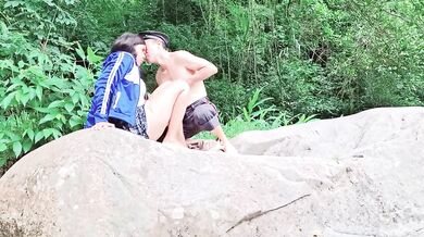 Old cop ruins schoolgirl in the river fucked raw by pervert