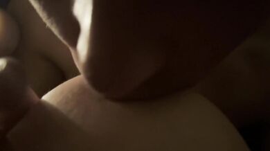 She came hard when he sucked her big nipples until orgasm