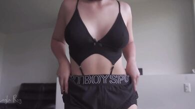 Big ass twerk destroys tight pussy raw creampie step sis home fuck