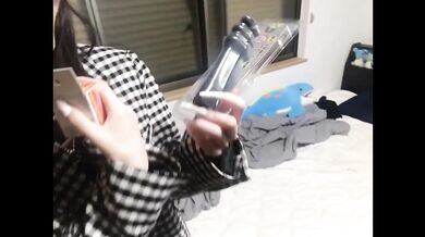 Slimy cream makes her squeaky toy purr deep and slow