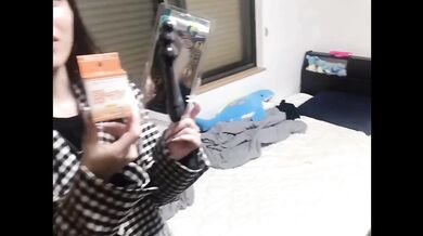 Slimy cream makes her squeaky toy purr deep and slow