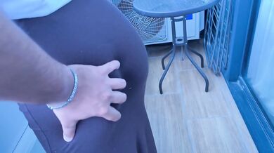 Caught hot Russian teen in HD blowjob with big dick at resort
