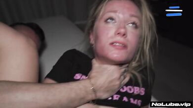 College Slut Gets Destroyed Rough Gangbang Choking Screaming