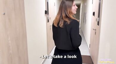Real estate agent overcharged and I fucked her service until she choked on my cum
