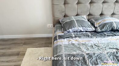 Neighbour catches wife cheating so he fucks her raw and hard in missionary