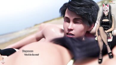 Golden boy fingered on the beach by his milf crush