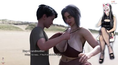 Golden boy fingered on the beach by his milf crush
