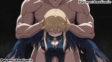 Himekishi enslaved as Barbaroi bride deepthroats big tits cumshot