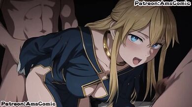 Himekishi enslaved as Barbaroi bride deepthroats big tits cumshot
