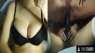 Stepmom and doctor drain Asian virgin with alien monster dick