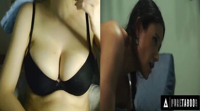 Stepmom and doctor drain Asian virgin with alien monster dick