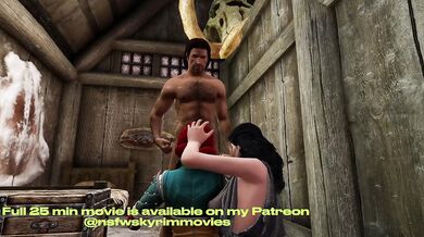 Dragonborn destroys the multiverse choking on cum while everyone watches
