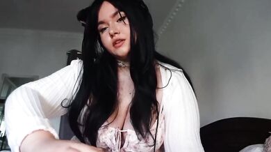 ASMR POV Kitty rides and gropes big natural tits teasing massage edging joi