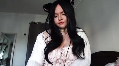 ASMR POV Kitty rides and gropes big natural tits teasing massage edging joi