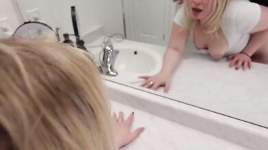 Blonde teen gets destroyed in rough creampie doggystyle at Airbnb