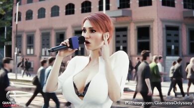Giantess crushes trembling cunt under monstrous feet power