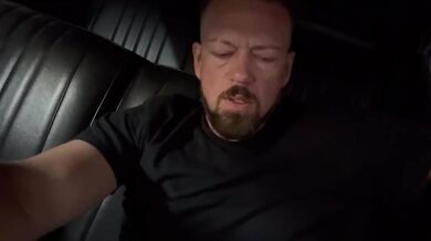 Hard cock sends him crashing behind the wheel big load shot down her throat