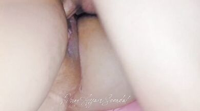 Tight wet close up pussy gets destroyed raw deep fucked Asian MILF