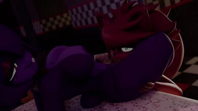 Fexa and Bonfie ruined by furry lesbian cum
