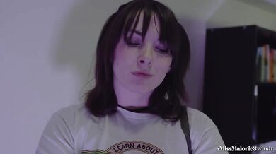 Stepdaughter caught sneaking out then takes daddy’s thick tattooed cock raw