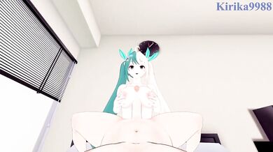 紡霊拉比 BOUREI RABBI destroys me rough hardcore sex in bedroom VTuber hentai