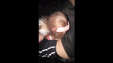 Latina student destroyed in her school car POV raw homemade car sex