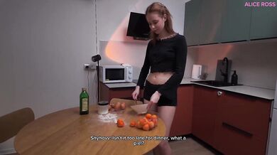 Wife punished for lazy ass no dinner gets spanked til creampie floods her pussy raw POV