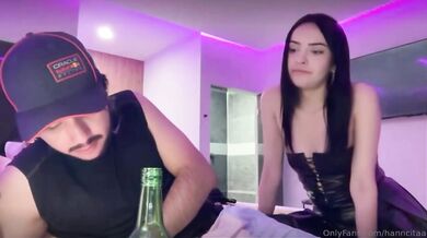 Big white slut chokes on huge dick while pounding her tight ass