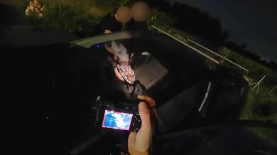 Real amateur gets THREE COCKS in car parking first time dogging gang bang