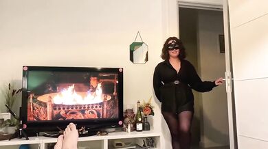Brunette stepdad bribes her for daddy's big tits doggystyle