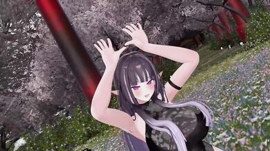 Elf VTuber Cum Drenched MMD Dance Destroyed