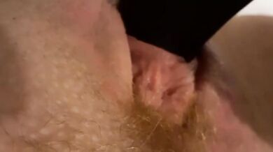 Gushing climax destroyed his huge wet clit solo