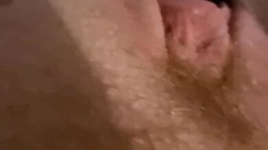 Gushing climax destroyed his huge wet clit solo