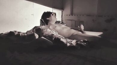 Silent step sister rides thick cock in secret night video